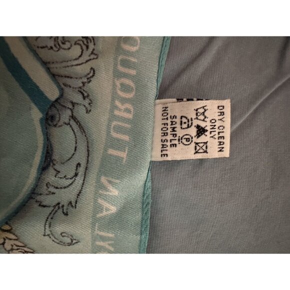 Versace Dylan Turquoise Small Silk Scarf Made In Italy Square 13”